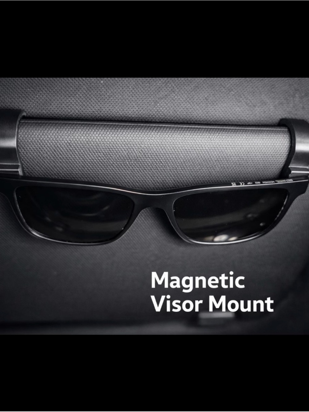 Magnetic Visor Mount Sunglasses Holder - Gray